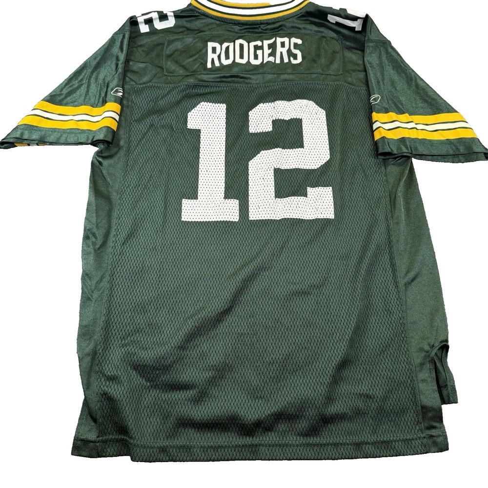 Vintage Reebok Green Bay Packers Jersey Aaron Rodgers Youth XL (18/20) NFL‎